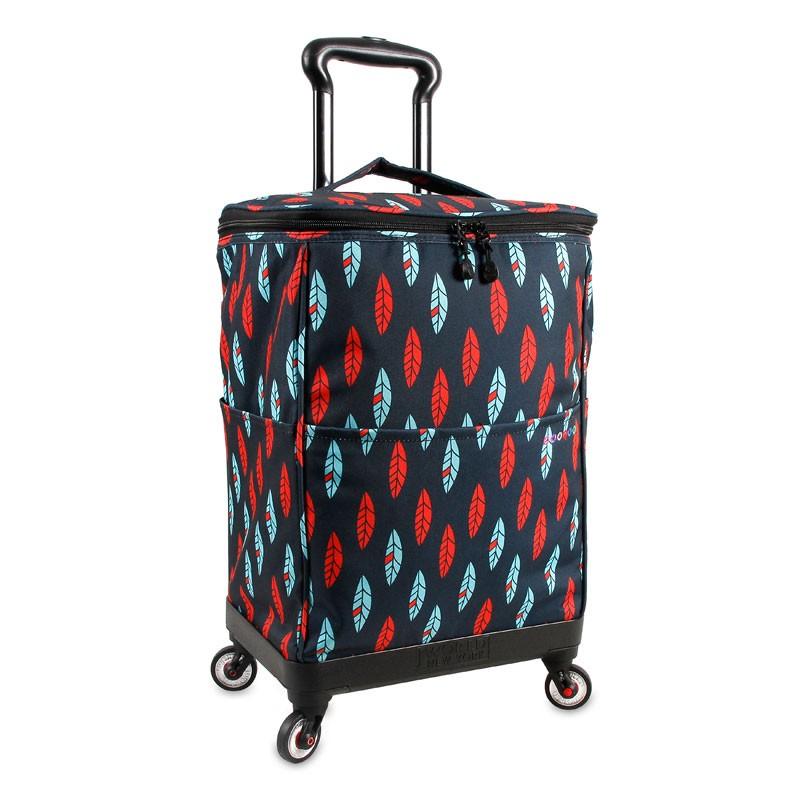 J World New York Wheeled shopping Cart Shopper Rolling Bag