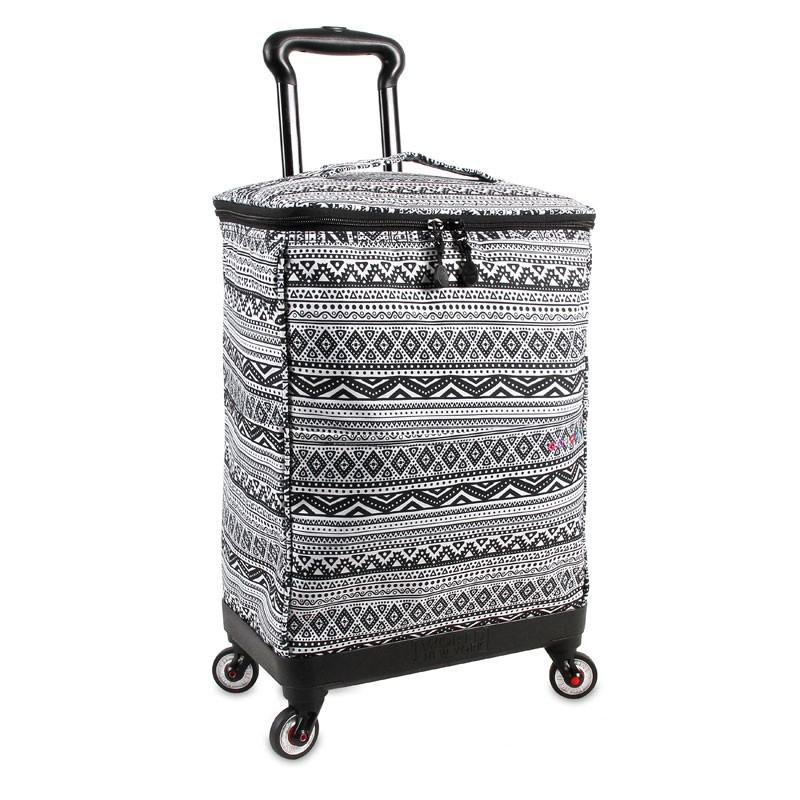 J World New York Wheeled shopping Cart Shopper Rolling Bag