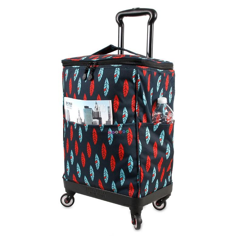 J World New York Wheeled shopping Cart Shopper Rolling Bag