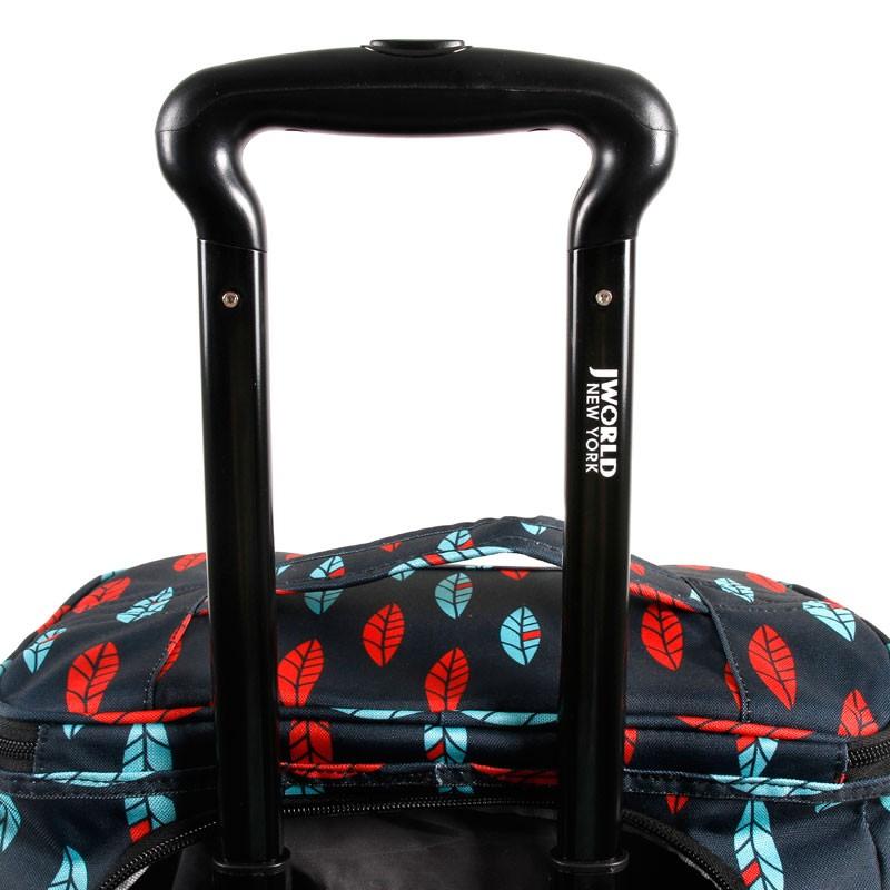 J World New York Wheeled shopping Cart Shopper Rolling Bag
