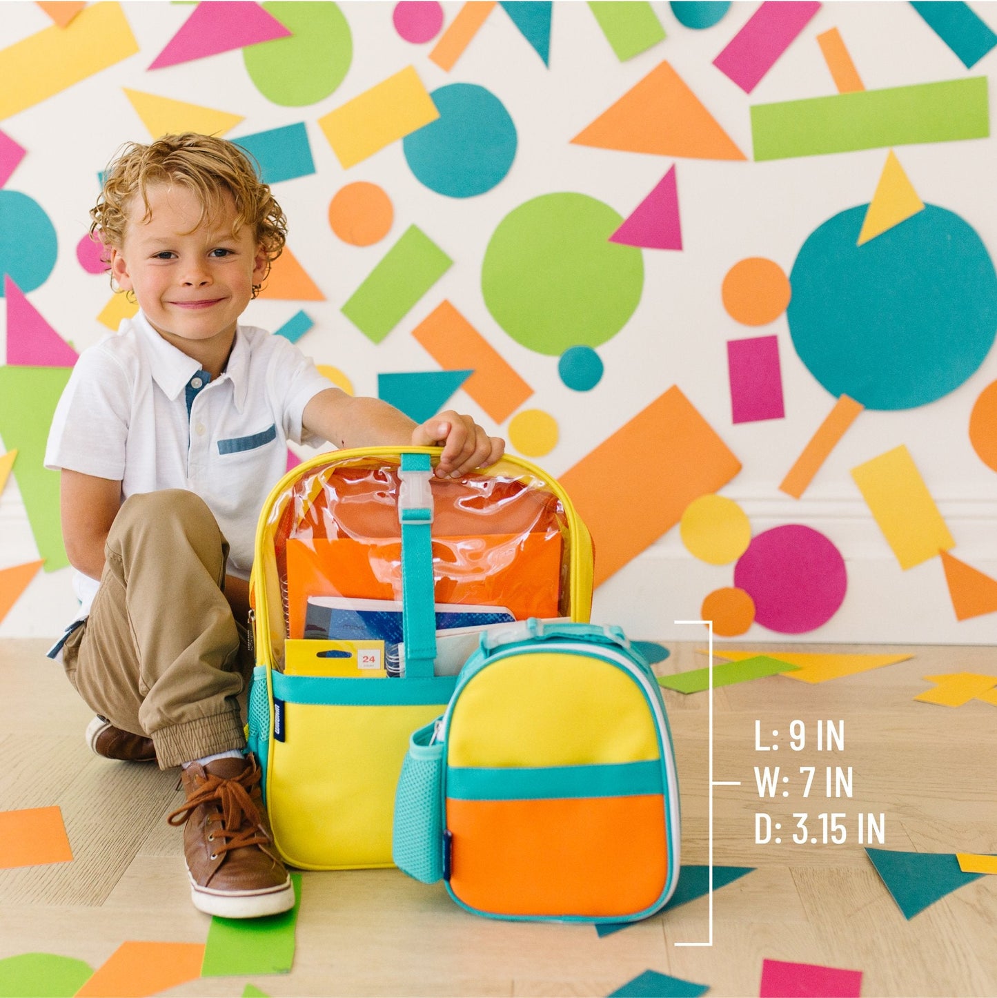 Wildkin Vegan Clip-in Lunch Box+Pack It All 15" Backpack Set