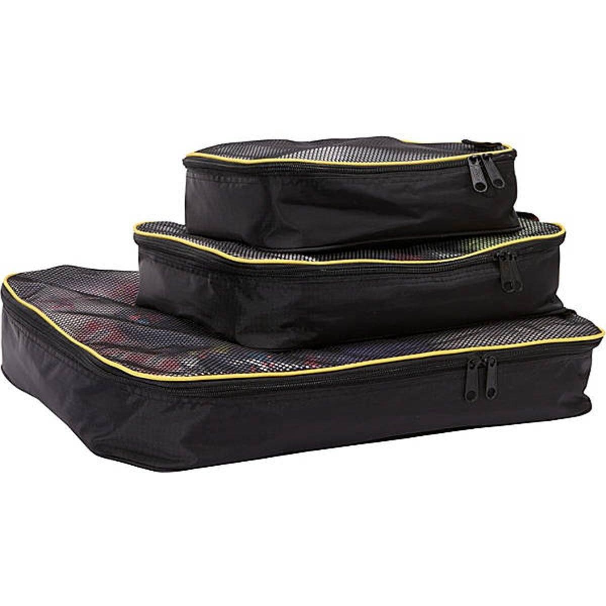 A. Saks Lightweight 3 Piece Packing Travel Luggage Cube Set