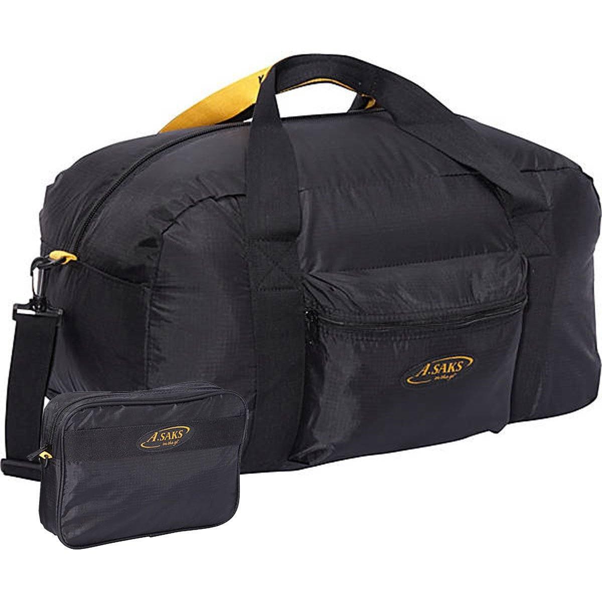 A. Saks 22” Folding 420D Nylon Duffel Bag with Storage Pouch