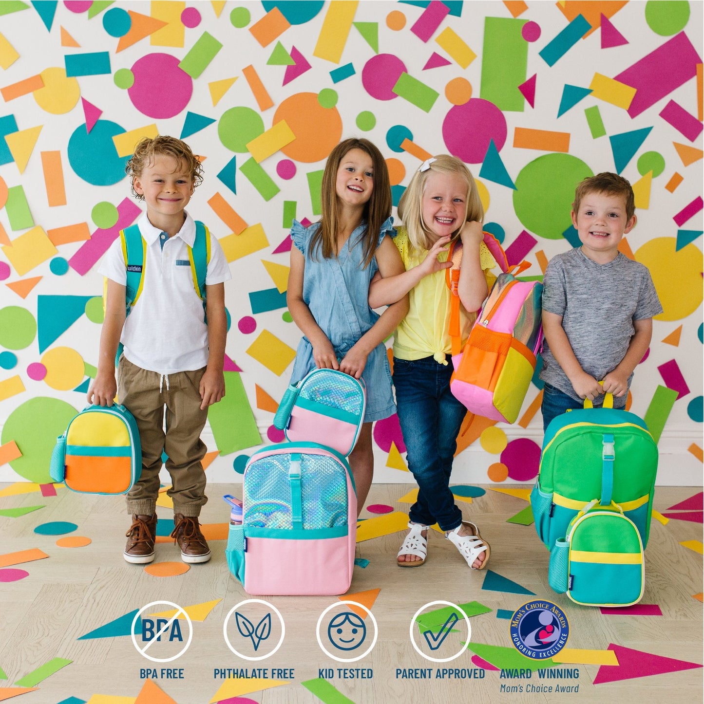 Wildkin Vegan Clip-in Lunch Box+Pack It All 15" Backpack Set