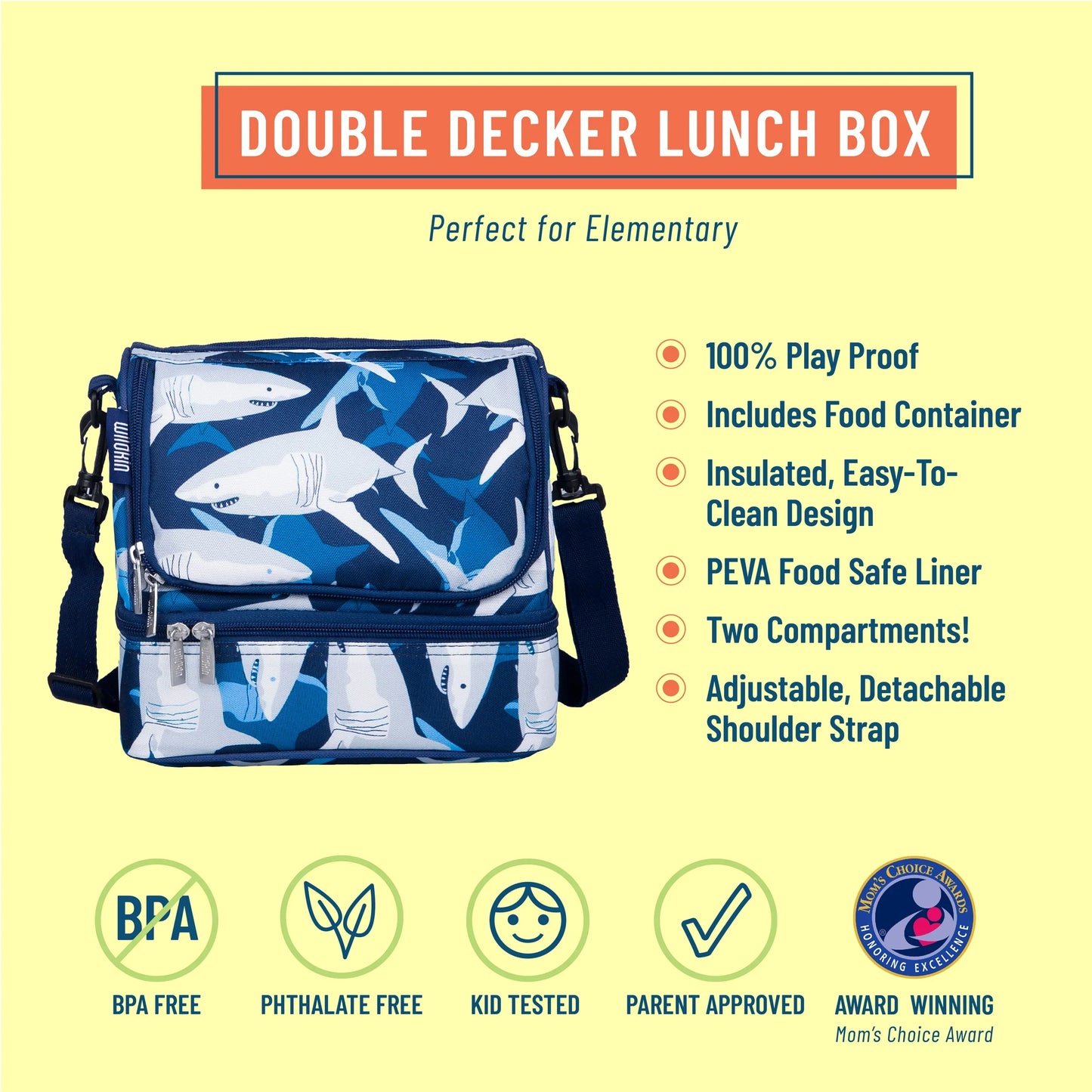 Wildkin Insulated Two Compartment Lunch Bag