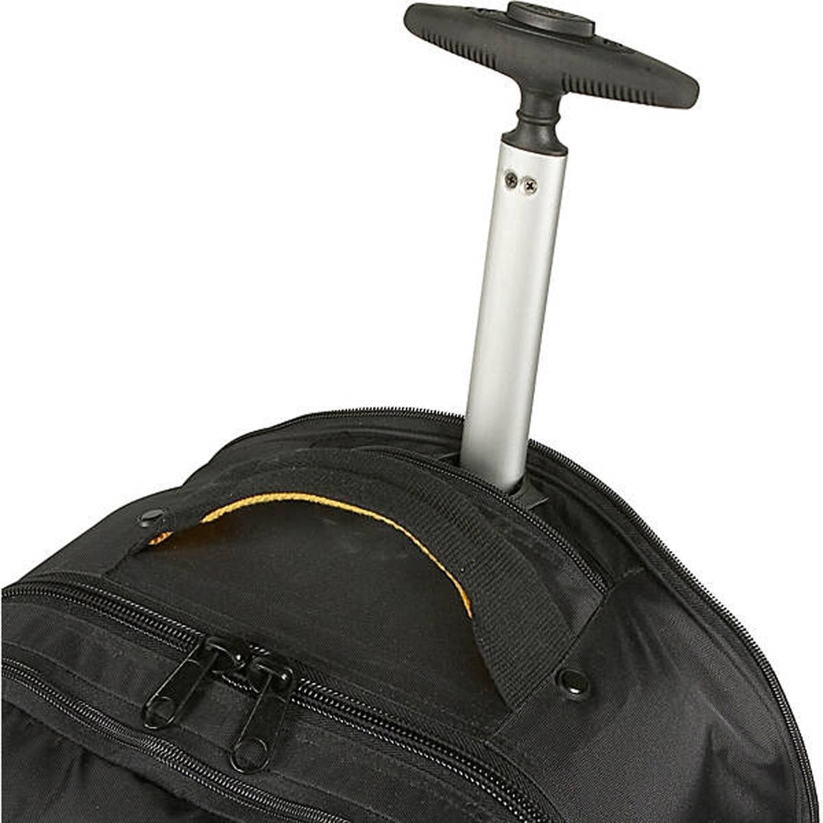 A. Saks DXL Expandable Black Wheeled Laptop Backpack Trolley