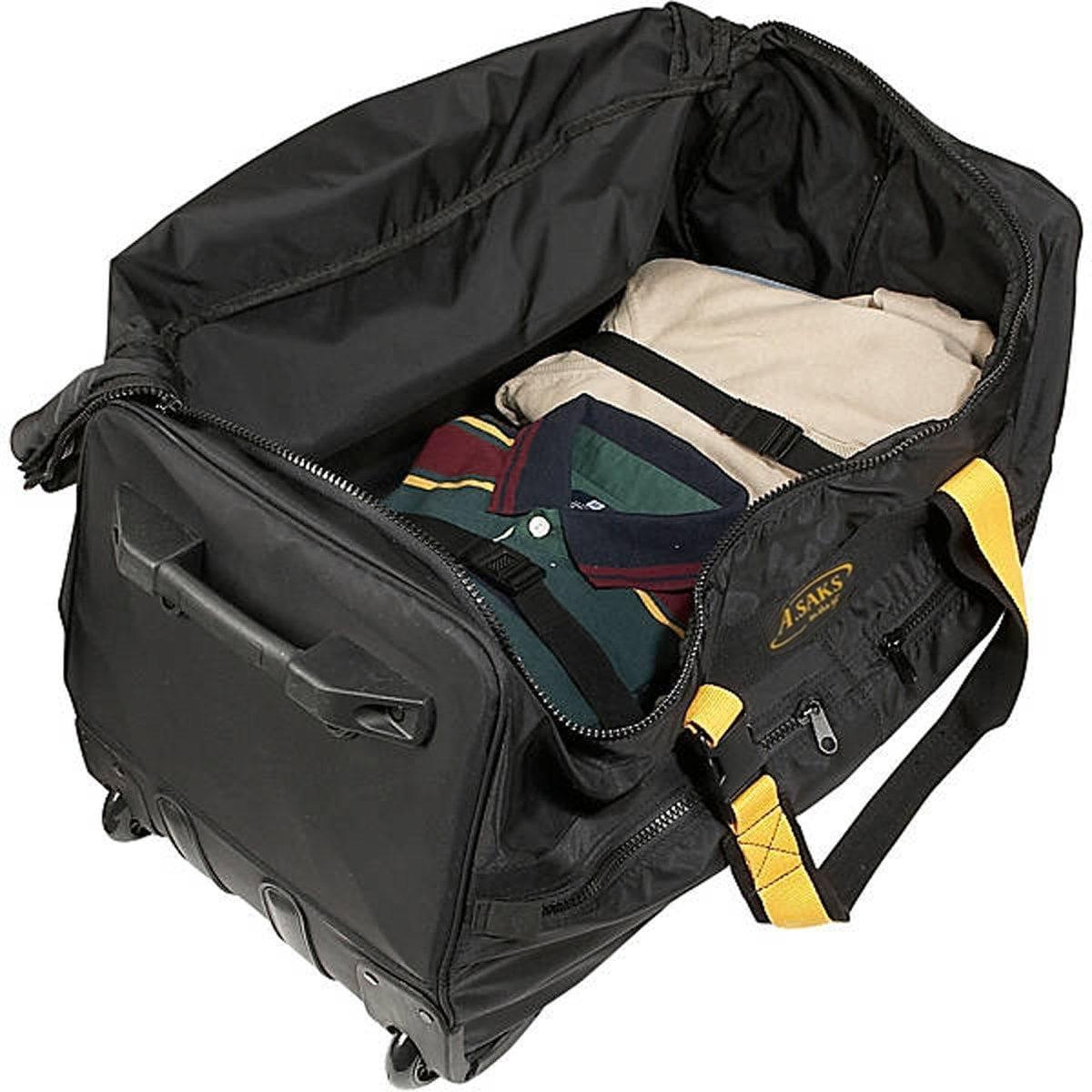 A. Saks Travel Expandable 420D Nylon Mid-Sized 25” Wheeled Duffel