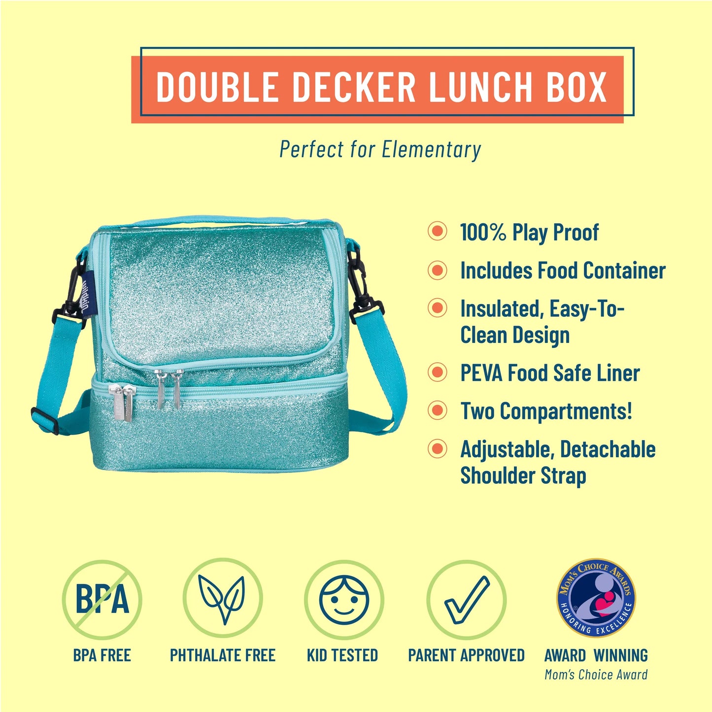 Wildkin Insulated Two Compartment Lunch Bag