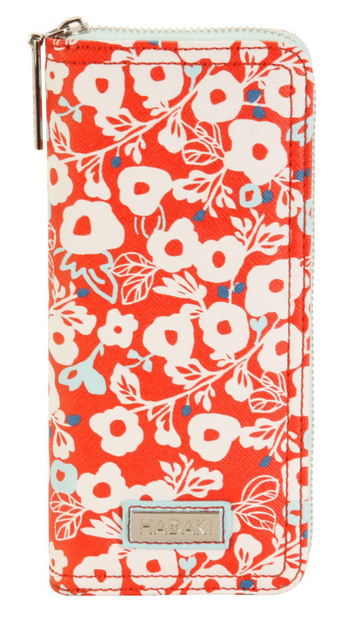 Hadaki Vegan Leather Large Money Pod Zippered Wallet