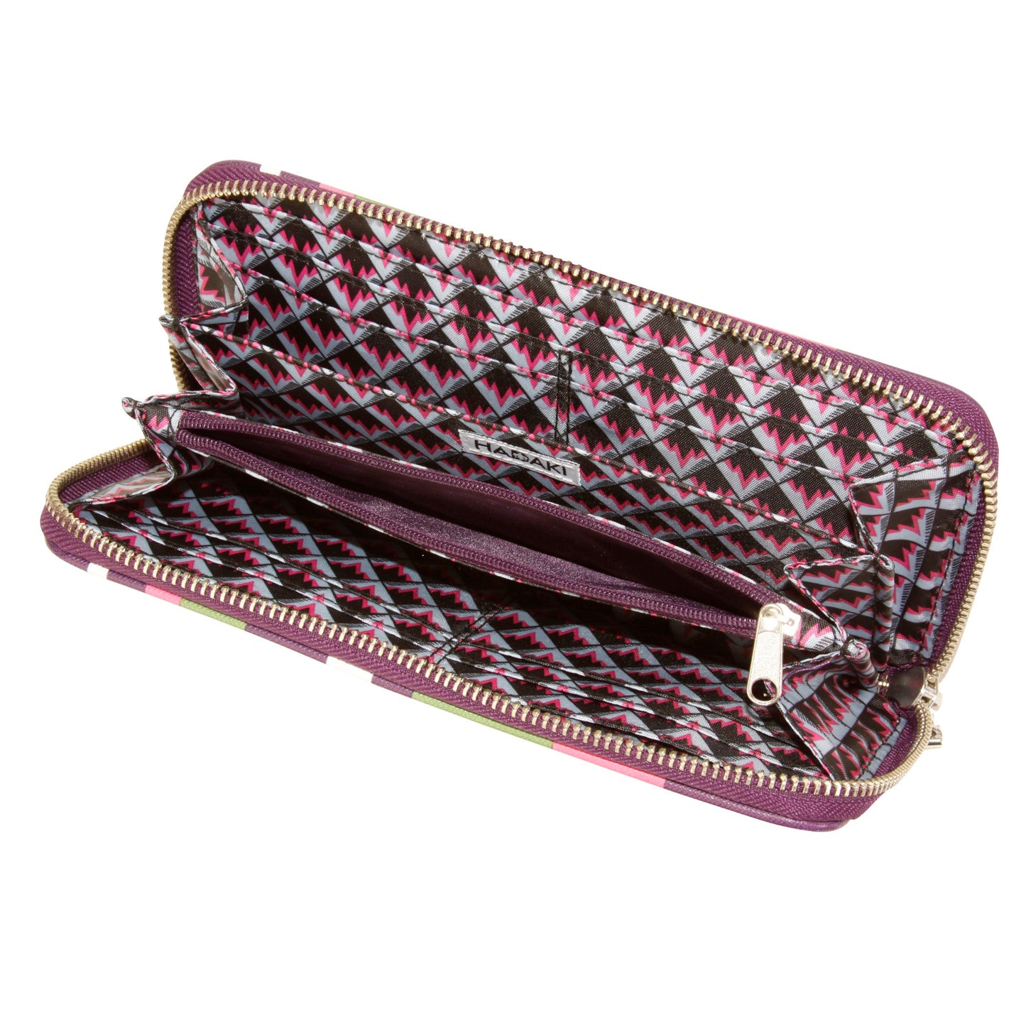 Hadaki Vegan Leather Large Money Pod Zippered Wallet