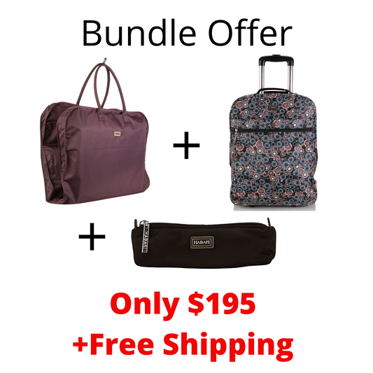 Bundle Offer Hadaki 18" Carry on+Garment Bag+Brush Pouch