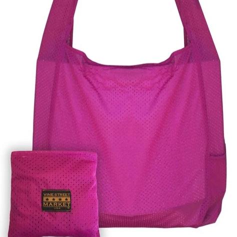 Vine Street Market USA Fuchsia Quick-dry Mesh Gym Athletic Tote