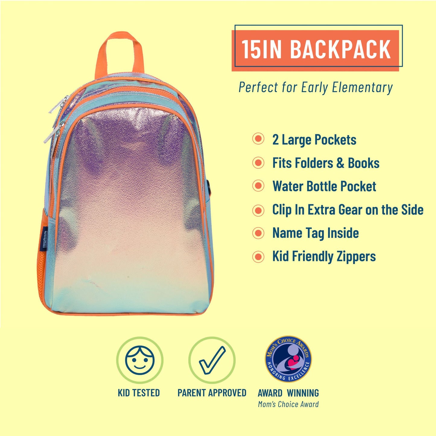 Wildkin Kids 15 Inch Vegan Backpack