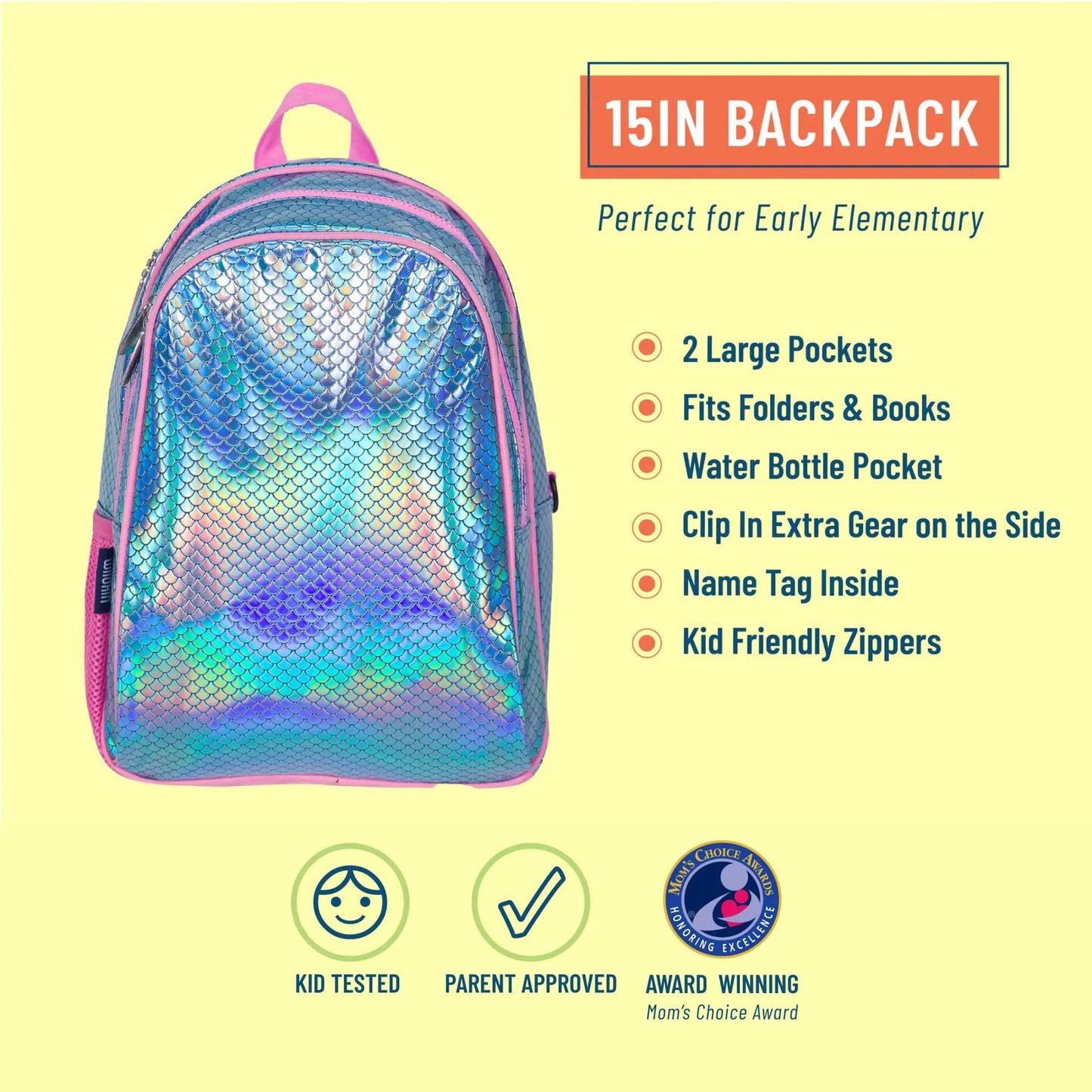 Wildkin Kids 15 Inch Vegan Backpack