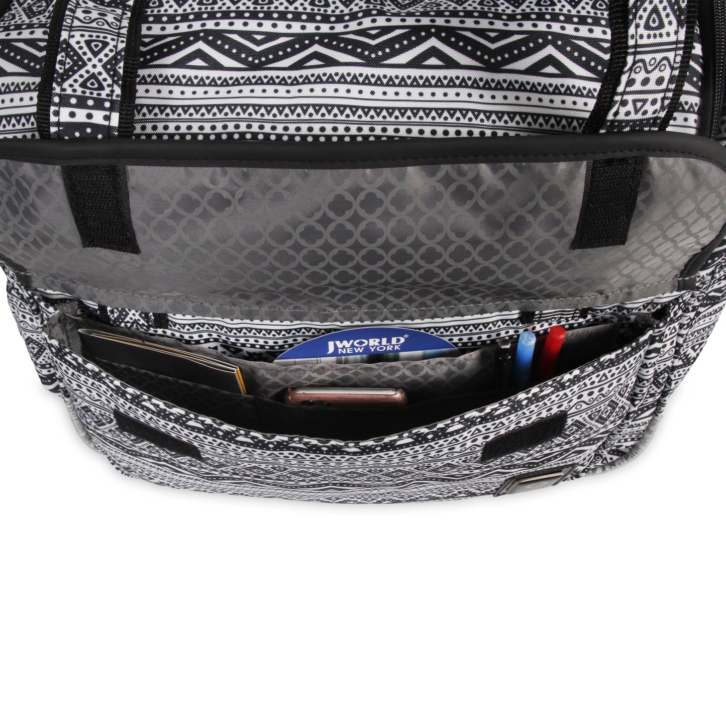 J World New York Donna Travel Rolling Tote Underseat Carry On Bag