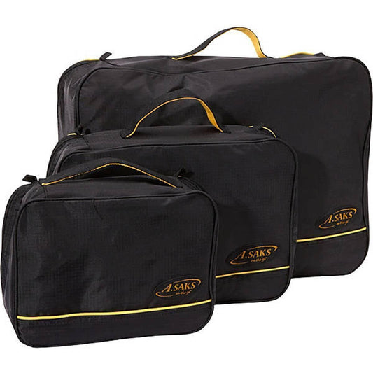 A. Saks Lightweight 3 Piece Packing Travel Luggage Cube Set