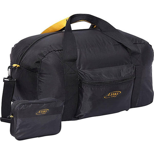 A. Saks 22” Folding 420D Nylon Duffel Bag with Storage Pouch