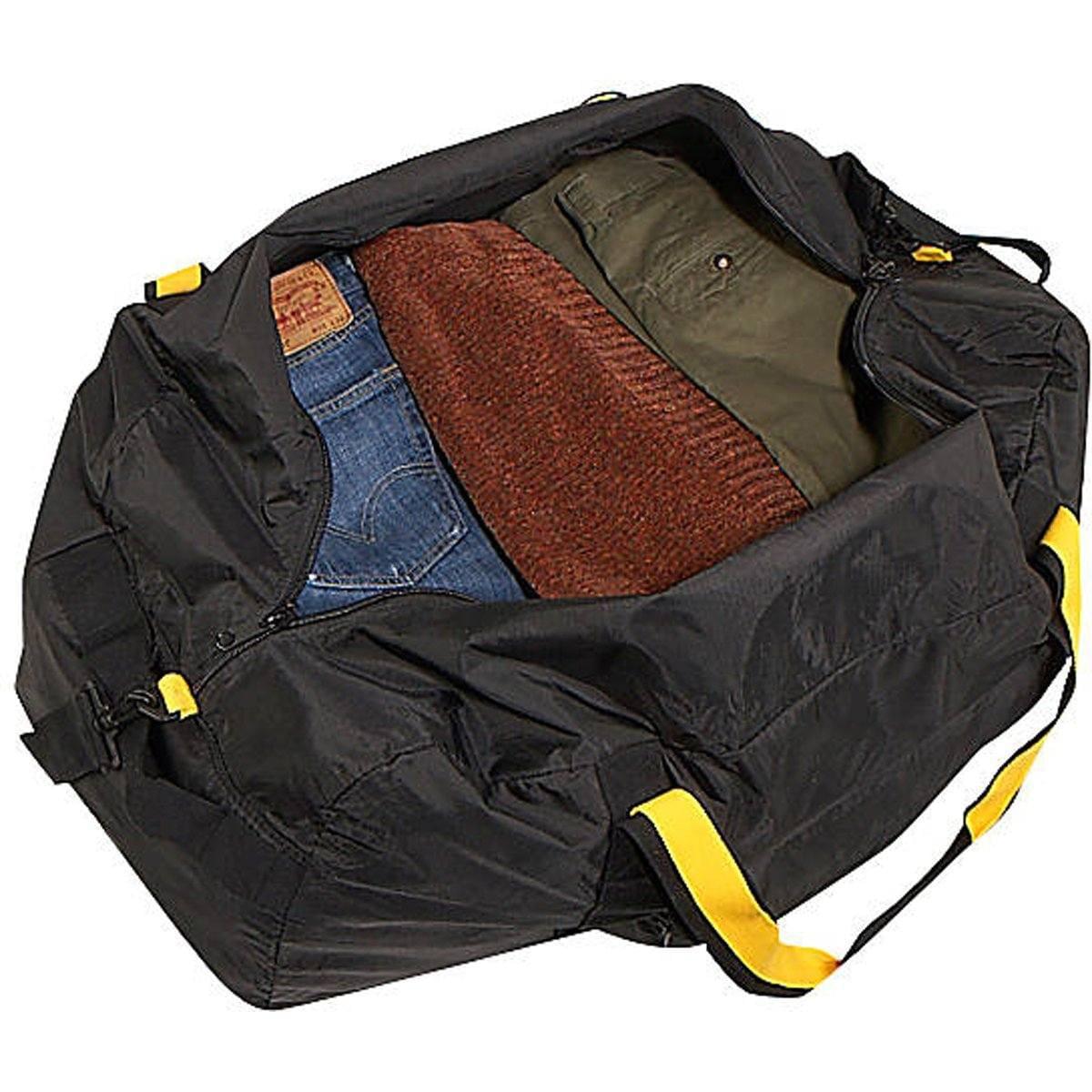 A. Saks XL 36” Long Lightweight Folding Duffel Bag With Pouch